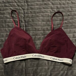 Calvin Klein Women's Burgundy Bralette